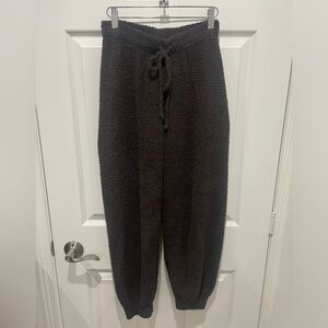 Uniqlo Brown Sherpa Fleece‎ Jogger Sweatpants Small Loungewear Cozy Soft Winter